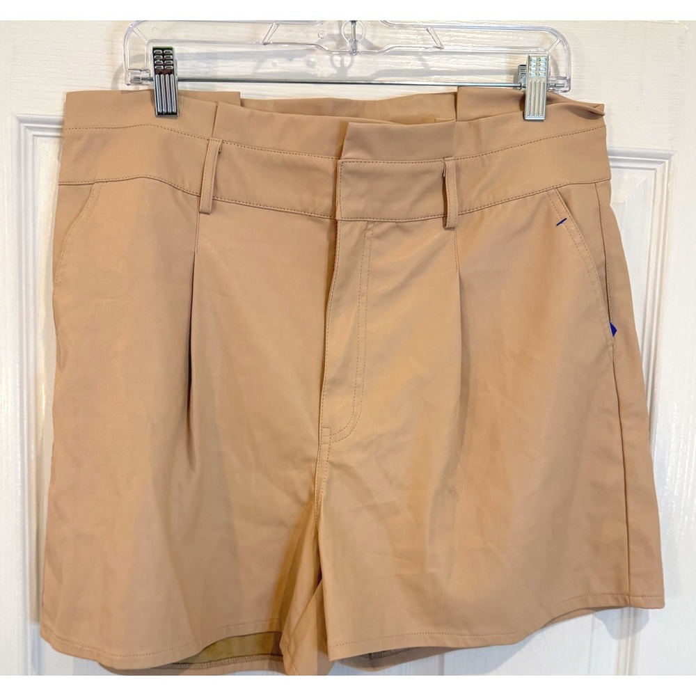Sofia Jeans by Sofia Vergara Womens Brown Faux Leather‎ Pleated Shorts